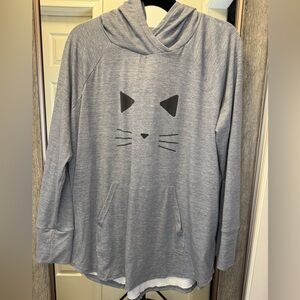 LuLaRoe Gray Cat Hoodie